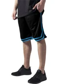 Spodenki męskie - krótkie spodenki STRIPES MESH SHORTS blk/tur/blk-S - miniaturka - grafika 1