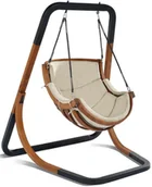 Fotele ogrodowe wiszące - Elior Beżowy fotel wiszący do ogrodu S9-H75 - miniaturka - grafika 1