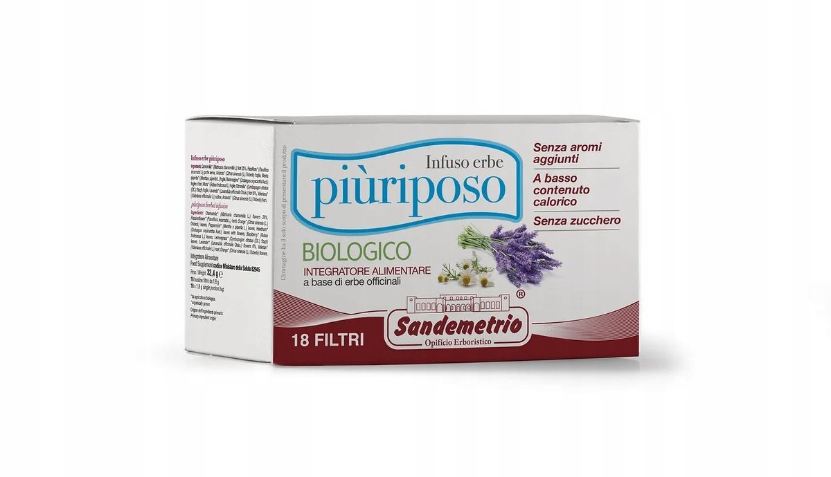 18 saszetek herbaty Sandemetrio- organiczna relaksacyjna
