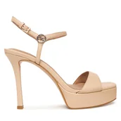 Sandały damskie - Sandały Guess FLPHEN LEA03 Beżowy - miniaturka - grafika 1