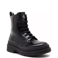 Buty dla dziewczynek - CALVIN KLEIN JEANS Botki LACE-UP | z dodatkiem skóry - miniaturka - grafika 1