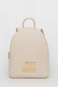 Plecaki - Love Moschino plecak damski kolor beżowy mały gładki - miniaturka - grafika 1