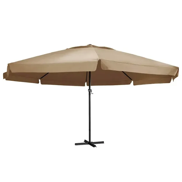 Parasol ogrodowy - 600x385cm, kolor: taupe