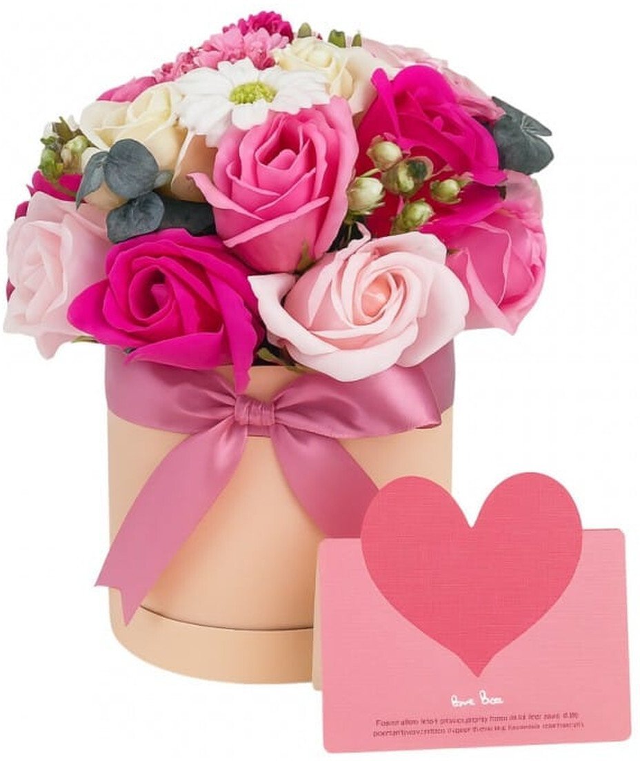 Ecarla Flower Box Bukiet kwiatów mydlanych BUK23