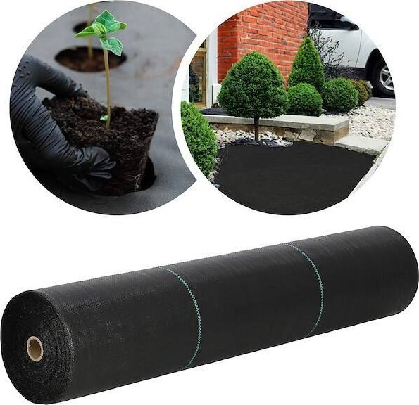 Springos Agrowłóknina antychwastowa agrotkanina 90g/m2 czarna mata 1,6x100 m UNIWERSALNY