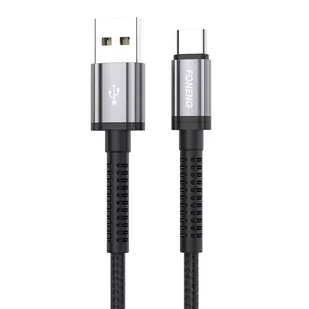Kabel USB do USB-C Foneng X83, 2.1A, 1m (czarny) - Kable - miniaturka - grafika 1