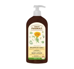 Elfa PHARM POLSKA GREEN PHARMACY Balsam do ciała odmładzający z efektem wzmacniania, nagietek i zielona herbata, 500ml - Balsamy i kremy do ciała - miniaturka - grafika 1