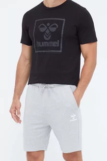 Spodenki męskie - Hummel szorty męskie kolor szary melanżowe - grafika 1