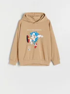 Bluzy dla chłopców - Reserved - Bluza oversize Sonic - beżowy - miniaturka - grafika 1