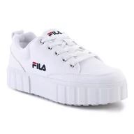 Buty sportowe damskie - Buty Fila Sandblast C W FFW0062-10004 białe - miniaturka - grafika 1