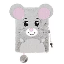 Pamiętnik z kłódką 3D włochacz A5 96k Mouse - Szkolne artykuły papiernicze - miniaturka - grafika 1
