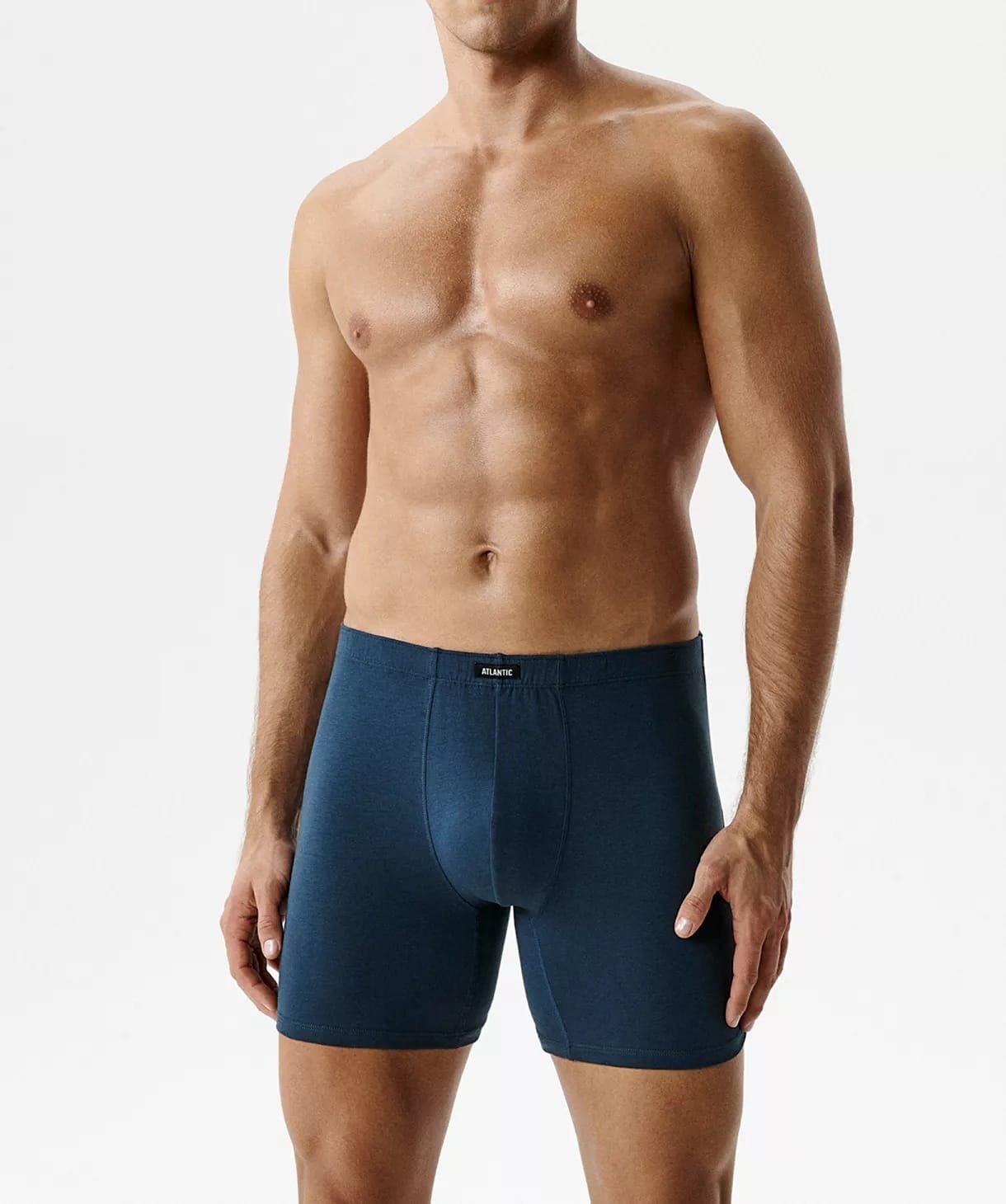 SZORTY ATLANTIC 2MH-173 WL26 CZA/GRAC (kolor czarny - granat, rozmiar S)