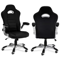 Fotele gamingowe - Ibbe Design Ergonomiczne Krzesło Biurowe Obrotowe Komputerowe Krzesło Gamingowe Speedy 3 Regulacja Wysokości Siedziska, Czarny, Sztuczna Skóra , Fun.. - miniaturka - grafika 1