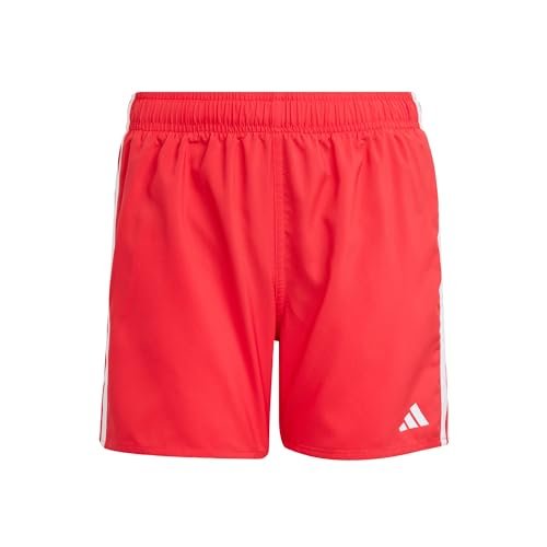 adidas jongens 3-STRIPES SWIM SHORTS KIDS, pure ruby/white, 13-14 Years