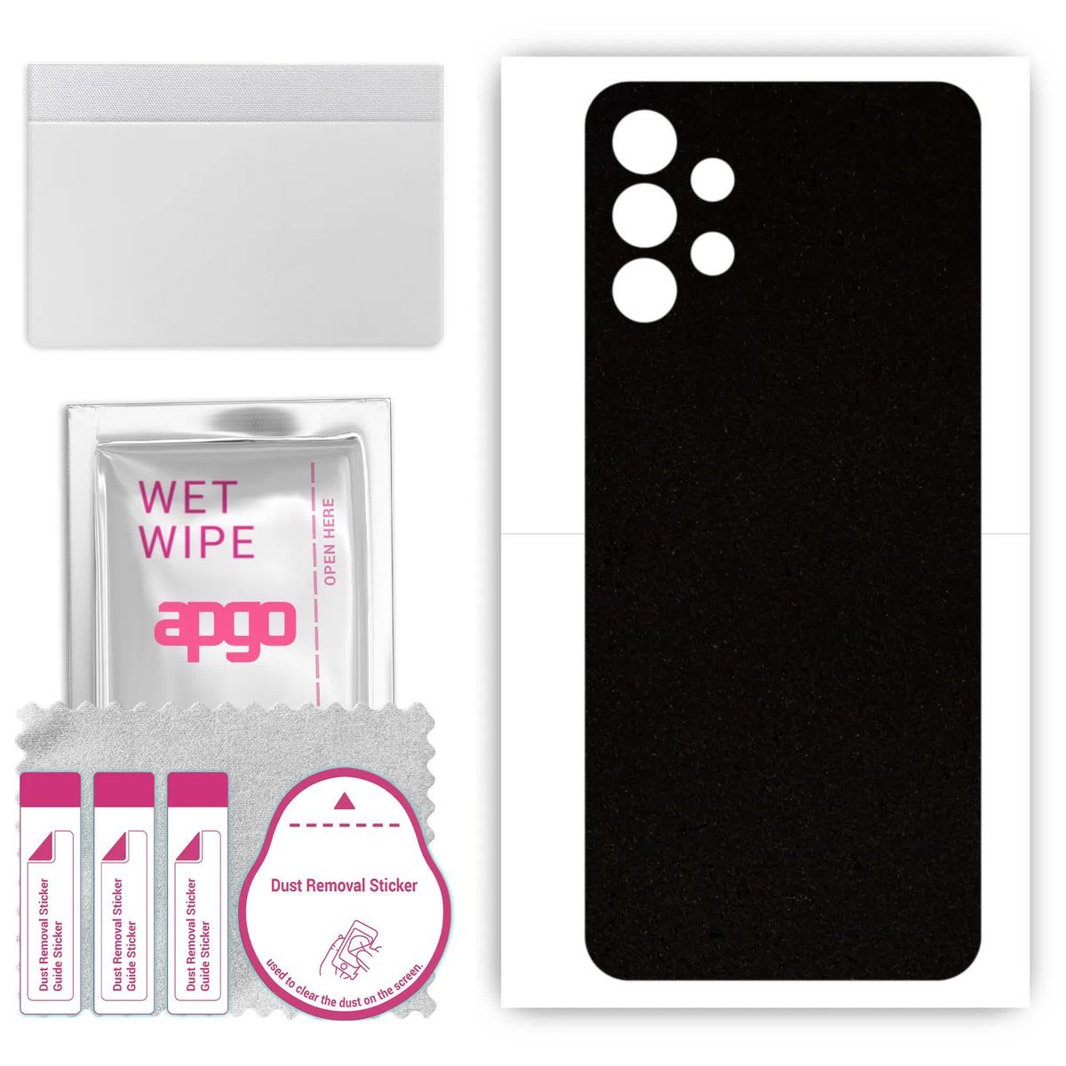 Folia naklejka skórka strukturalna na TYŁ Zamsz do Samsung Galaxy A13 SM-A137F - Zamsz Czarny - apgo SKINS