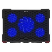 Chłodzenie procesora - Cooling pad Tellur Basic, 17", 5 fans, LED, 2USB, Black - miniaturka - grafika 1