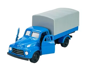 WELLY OLD TIMER 1952 OPEL BLITZ NIEBIESKI Z PAKĄ 1:34 SAMOCHÓD NOWY METALOWY MODEL - Samochody i pojazdy dla dzieci - miniaturka - grafika 1