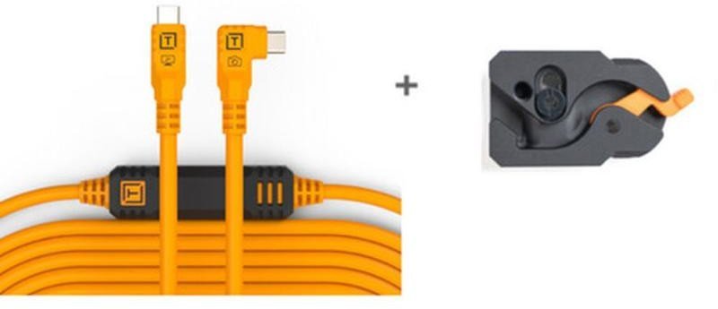 Tether Tools LeverLock&Cable Kit Optima 10G rechts orange 4,6m