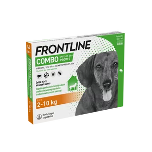 Frontline Combo Spot On Pies S 2-10kg pipeta 3x 0,67ml) - Artykuły przeciw pasożytom - miniaturka - grafika 1