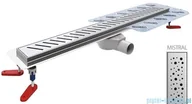 Odpływy liniowe - Wiper New Premium Mistral Odpływ liniowy z kołnierzem 110 cm syfon drop 35 poler 500.0100.01.110 - miniaturka - grafika 1