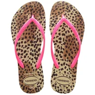Klapki i japonki damskie - Havaianas Slim Animals, japonki damskie, Wielokolorowy Piasek Szary Różowy, 41-42 EU - miniaturka - grafika 1