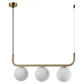 Lampy sufitowe - Lampa wisząca Alisa 3xE14 złota/biała LP-005/3L GD - miniaturka - grafika 1