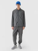 Spodnie męskie - Męskie spodnie casual tkaninowe Outhorn OTHWAW24TTROM1230 - grafitowe - miniaturka - grafika 1