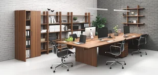 Ławka SOLID, 1800 x 400 x 443 mm, orzech - Biurka - miniaturka - grafika 5