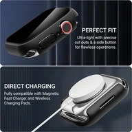 Akcesoria do smartwatchy - Crong Hybrid Watch Case - Etui ze szkłem Apple Watch 41mm (Black) - miniaturka - grafika 1