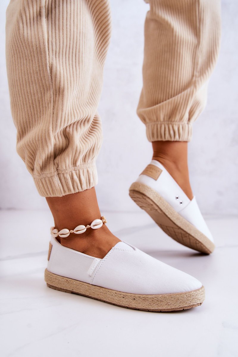 Modne Damskie Espadryle Cross Jeans JJ2R4001C Białe-41