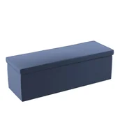 Pufy i podnóżki - Dekoria.pl Dekoria.pl Skrzynia tapicerowana granatowy welwet 90 × 40 × 40 cm Ingrid 525-705-39 - miniaturka - grafika 1