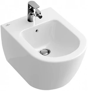 Villeroy & Boch SUBWAY 2.0 Bidet podwieszany 375x560 z otworem i przelewem 54000001 - Bidety - miniaturka - grafika 1