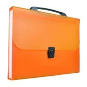 Teczki i skoroszyty - Allmix Teczka A4 harmonijkowa PP 13przegródek z rączką pomarańczowa BT623-P TETI - miniaturka - grafika 1