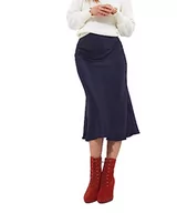 Spódnice - Joe Browns Damska jesienna kwiatowa elastyczna talia satynowa spódnica midi, granatowa, 8, Północ, 34 - miniaturka - grafika 1