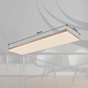 Globo Lampa sufitowa LED Doro, długość 120 cm, ciemne drewno, drewno, CCT - Lampy sufitowe - miniaturka - grafika 2