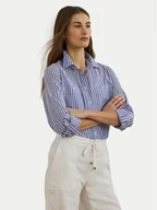 Koszule damskie - LAUREN RALPH LAUREN Koszula 200970150001 Niebieski Relaxed Fit - miniaturka - grafika 1