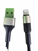 Kable USB - Kabel USB - Apple Lightning 2m czarny/złoty - miniaturka - grafika 1