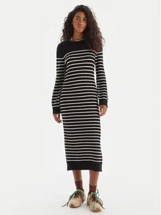 Roxy Sukienka dzianinowa Cool Waves SD ERJKD03536 Czarny Regular Fit - Sukienki - miniaturka - grafika 1