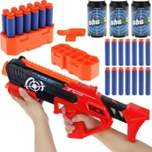 Zabawki militarne - NoboKids Pistolet na Naboje Wyrzutnia Karabin Cel Puszki - miniaturka - grafika 1