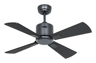 Energooszczędny wentylator sufitowy ze zdalnym sterowaniem Eco Neo III WiFi 92 cm bazaltowo-szare łopatki czarny / teak - Wentylatory sufitowe - miniaturka - grafika 1