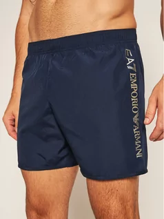 Kąpielówki męskie - Emporio Armani EA7 Szorty kąpielowe 902035 CC720 6935 Granatowy Regular Fit - grafika 1