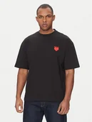 Koszulki męskie - HUGO T-Shirt Dewdam 50530557 Czarny Relaxed Fit - miniaturka - grafika 1