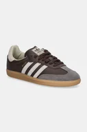 Sneakersy męskie - adidas Originals sneakersy skórzane Samba OG kolor brązowy ID1481 - miniaturka - grafika 1
