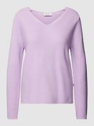 Swetry damskie - Sweter o luźnym kroju w jednolitym kolorze - miniaturka - grafika 1