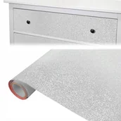 Okleiny - Okleina Brokat Srebrny Folia Meblowa Szer 45cm Na Niewielkie Powierzchnie - miniaturka - grafika 1