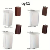 Inne - TEMU Zestaw 4 sztuk form silikonowych w kształcie okrągłym, kwadratowym, sześciokątnym, trójwymiarowym kolumnie do samodzielnego wykonania świec - miniaturka - grafika 1