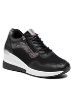 Sneakersy damskie - Cross Jeans Sneakersy JJ2R4027C Czarny - miniaturka - grafika 1