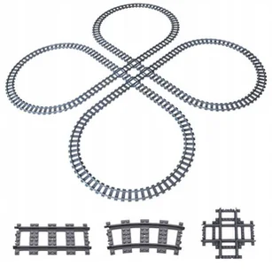 Zestaw Torów Do Budowania Tor Kolejowy Kompatybilne Tory Do Budowania - Klocki - miniaturka - grafika 1