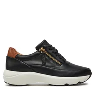 Sneakersy damskie - Sneakersy Clarks Tivoli Zip 26176648 Czarny - miniaturka - grafika 1