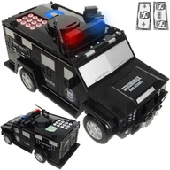 Skarbonki - Sejf Skarbonka Auto Policja na Monety Banknoty PIN ISO TRADE - miniaturka - grafika 1